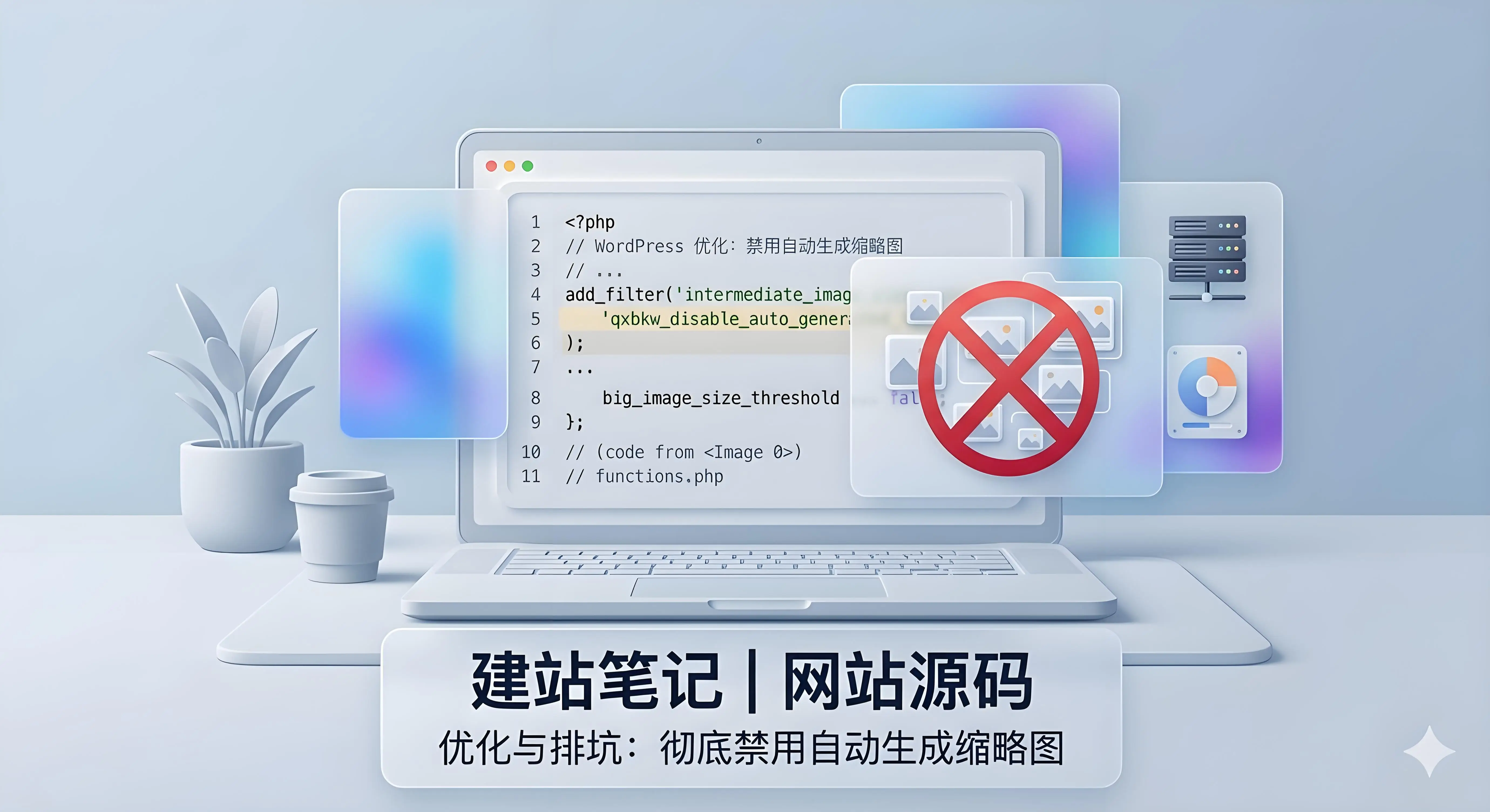 建站笔记：一行代码搞定 WordPress 禁止生成缩略图-奇想博客网